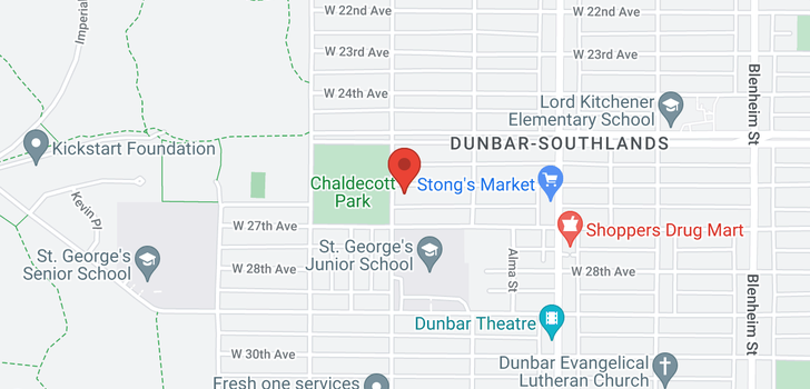 map of 3884 W 26TH AVENUE